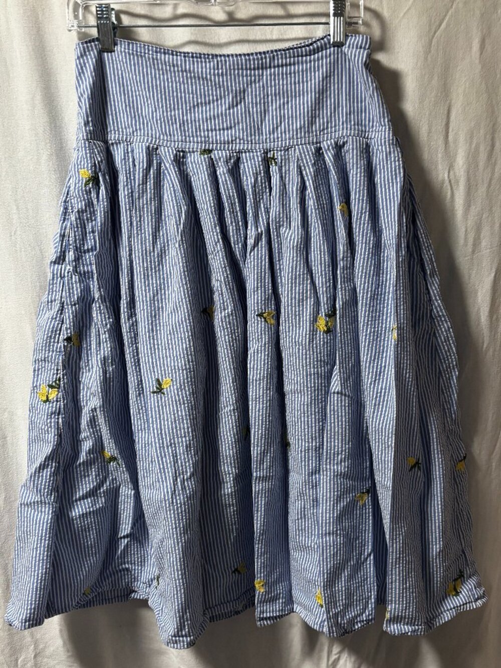 Womens Comfy Lemon Patterned Skirt Free Assembly Size 6